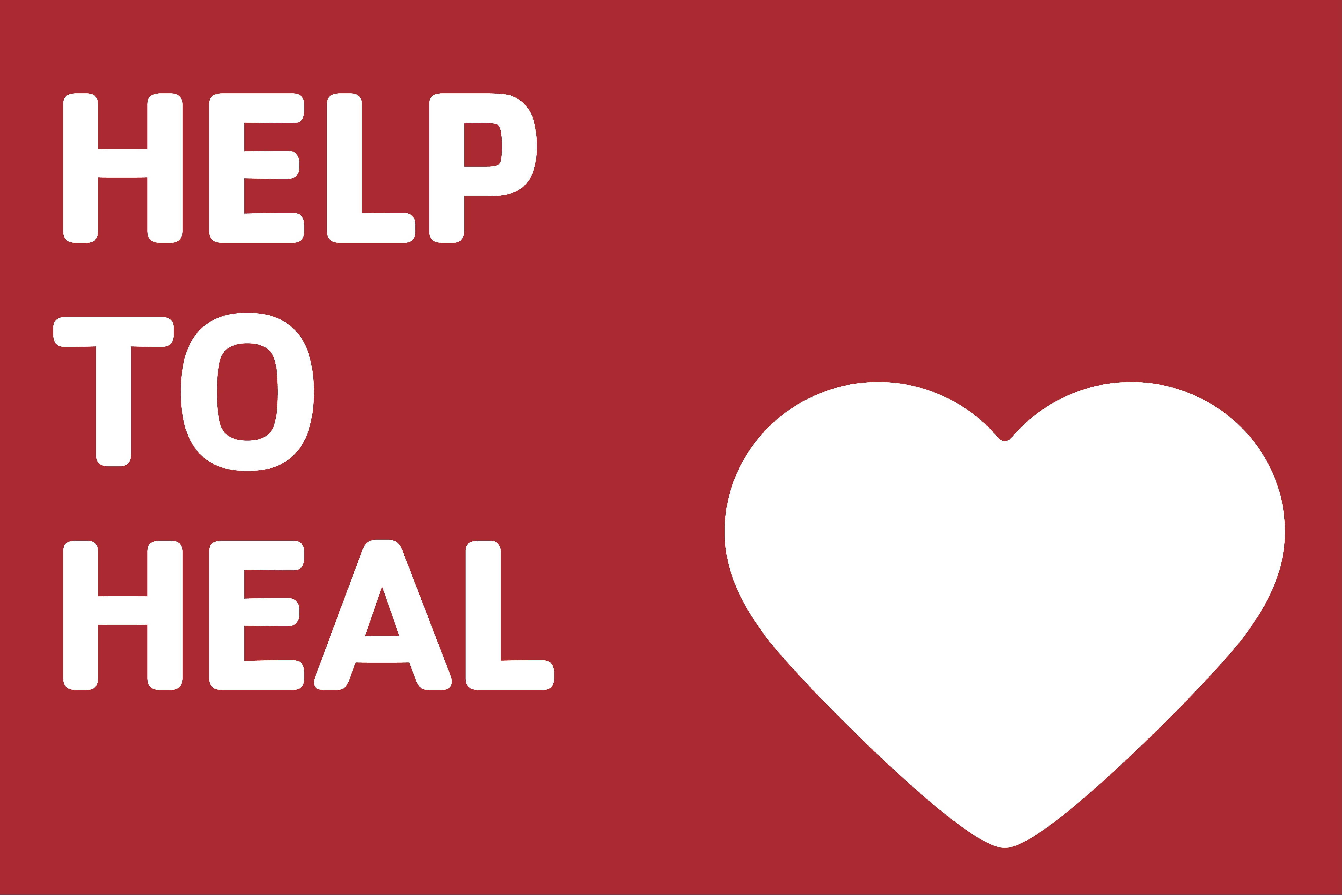 help to heal logo with heart