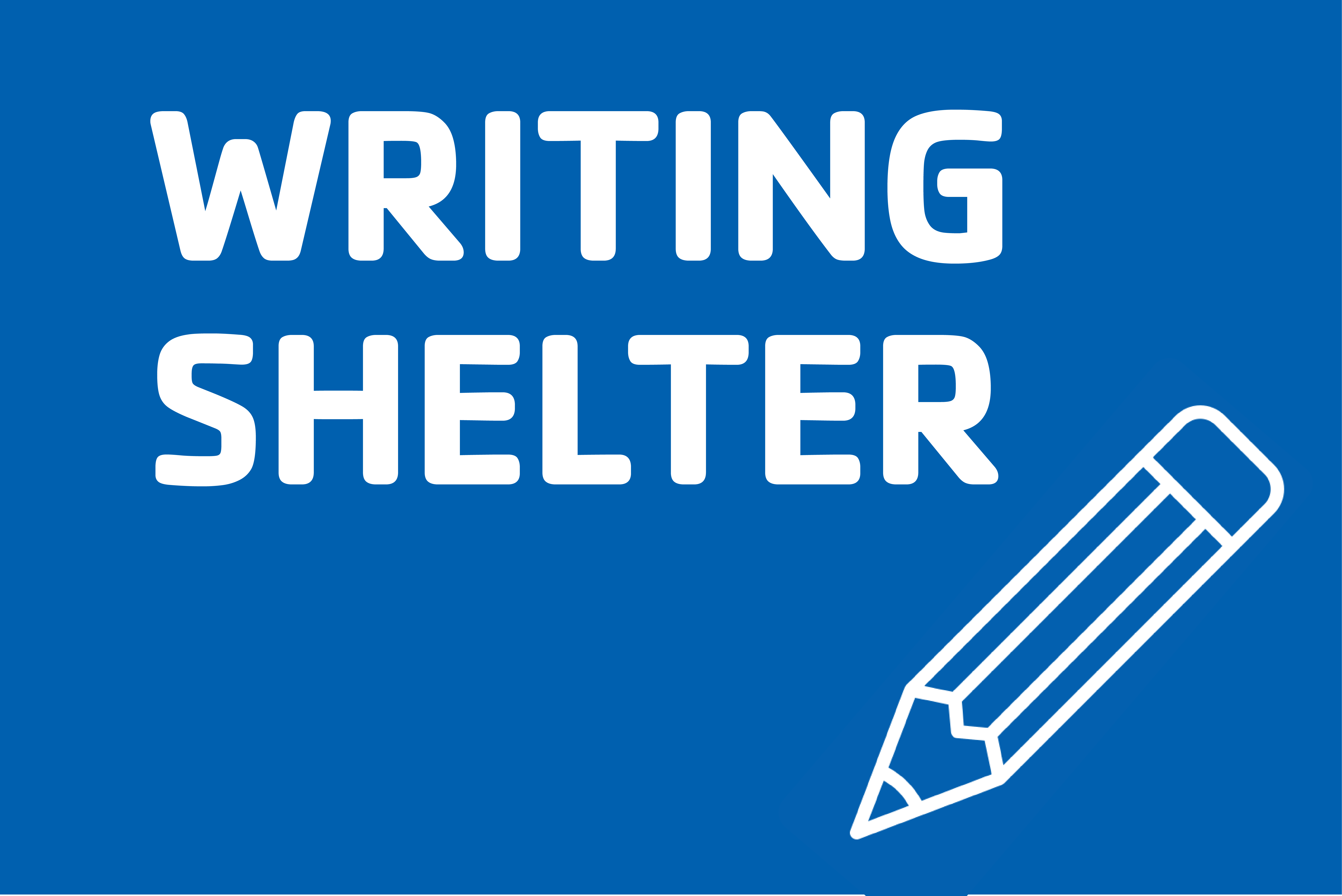 writing shelter logo with pencil