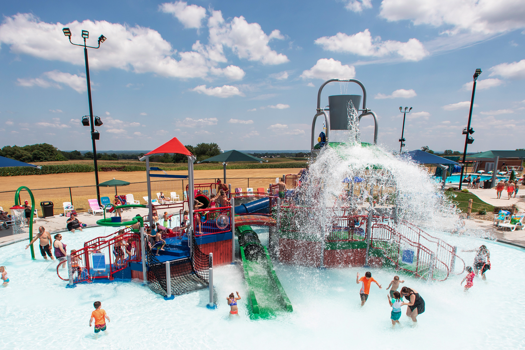 Splash pad at Ste. Genevieve River Rapids Waterpark