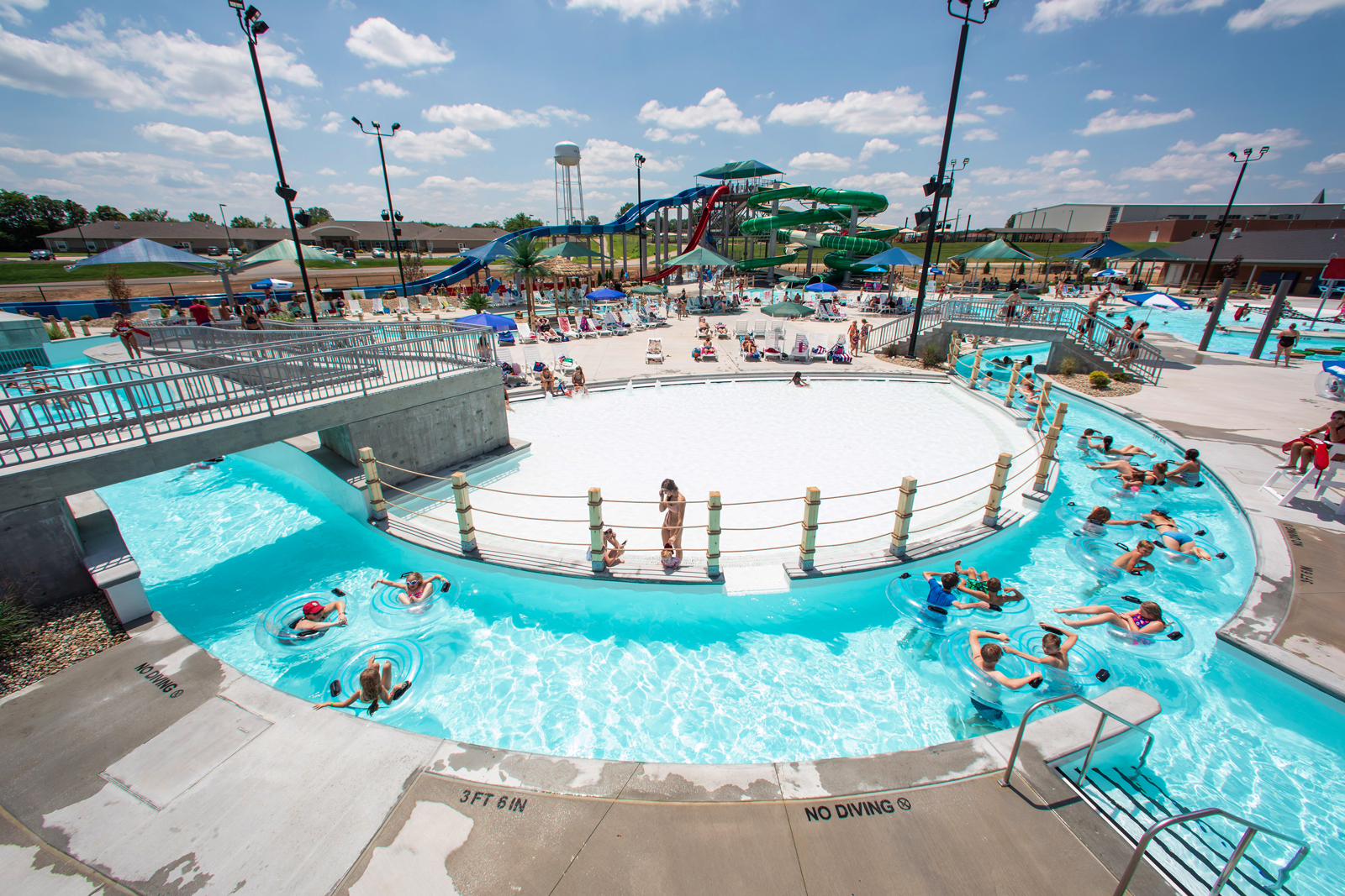 Ste. Genevieve River Rapids Waterpark Lazy River Slides