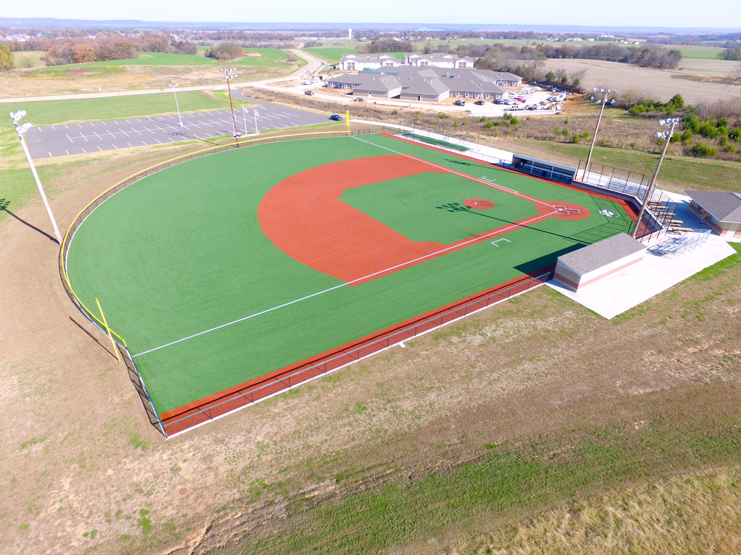 Aerial view of Challenger Field at the Ste. Genevieve County YMCA