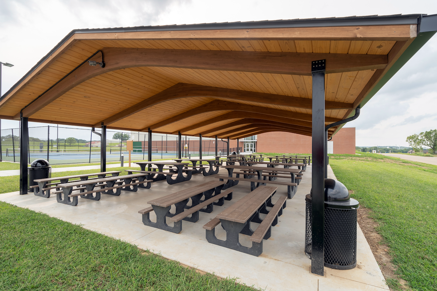 Outdoor pavilion at the Ste. Genevieve County YMCA Progress Sports Complex