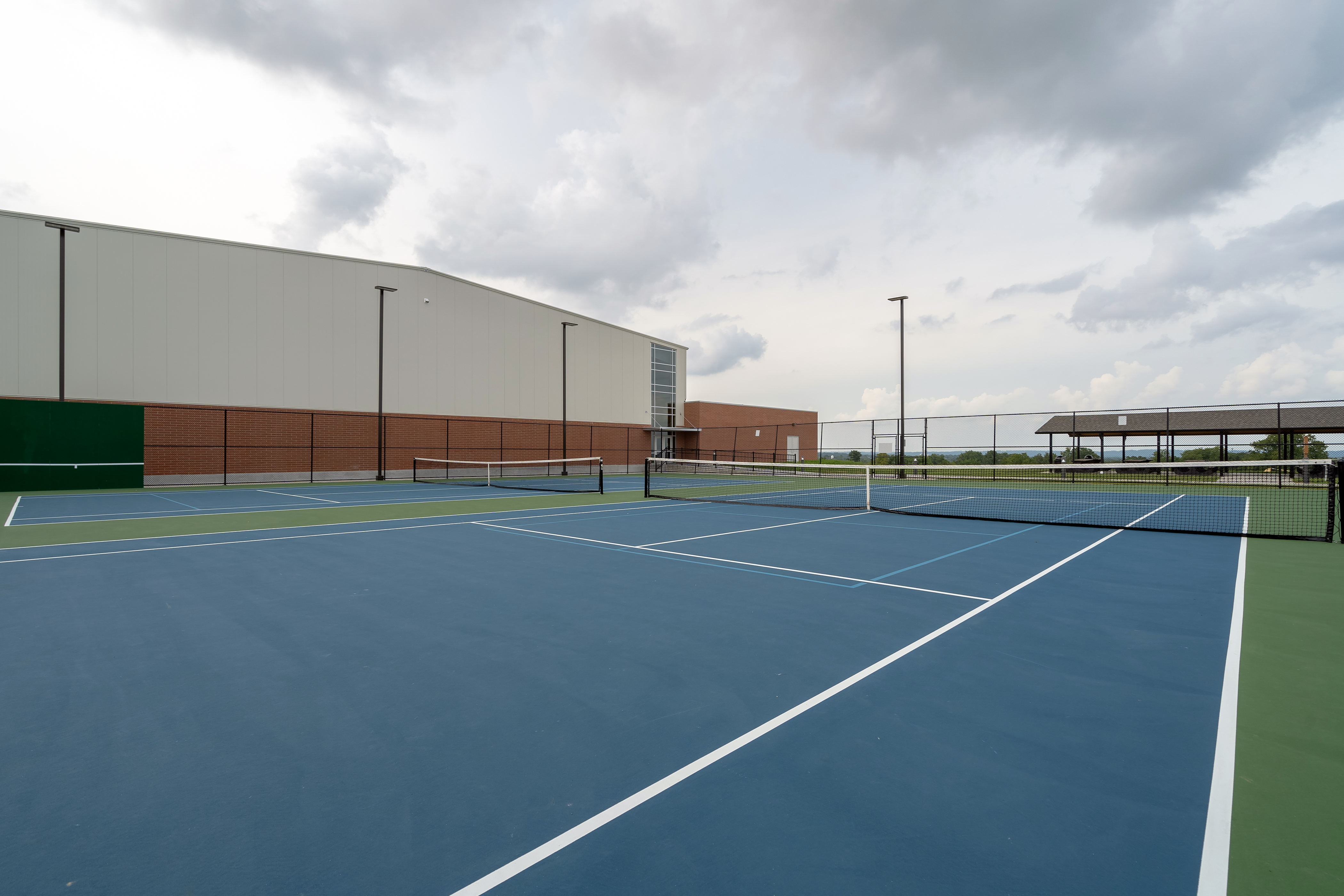 Tennis courts at the Ste. Genevieve County YMCA Progress Sports Complex