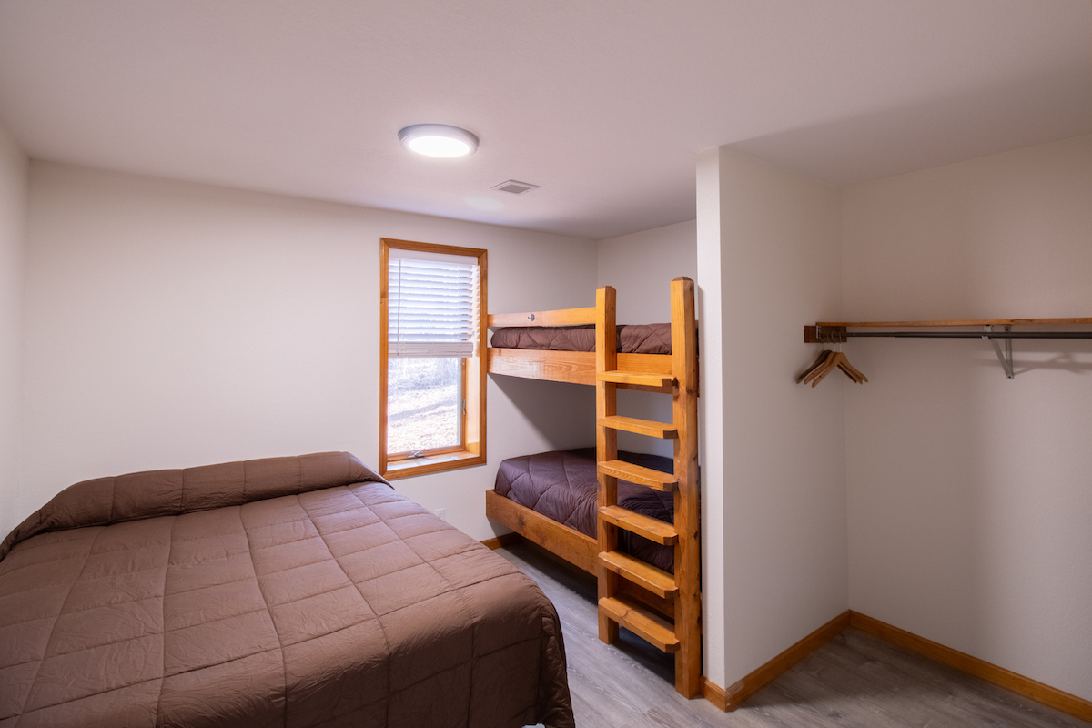 YMCA Trout Lodge Forest View Cabin Guest Bedroom with Bunk-Beds