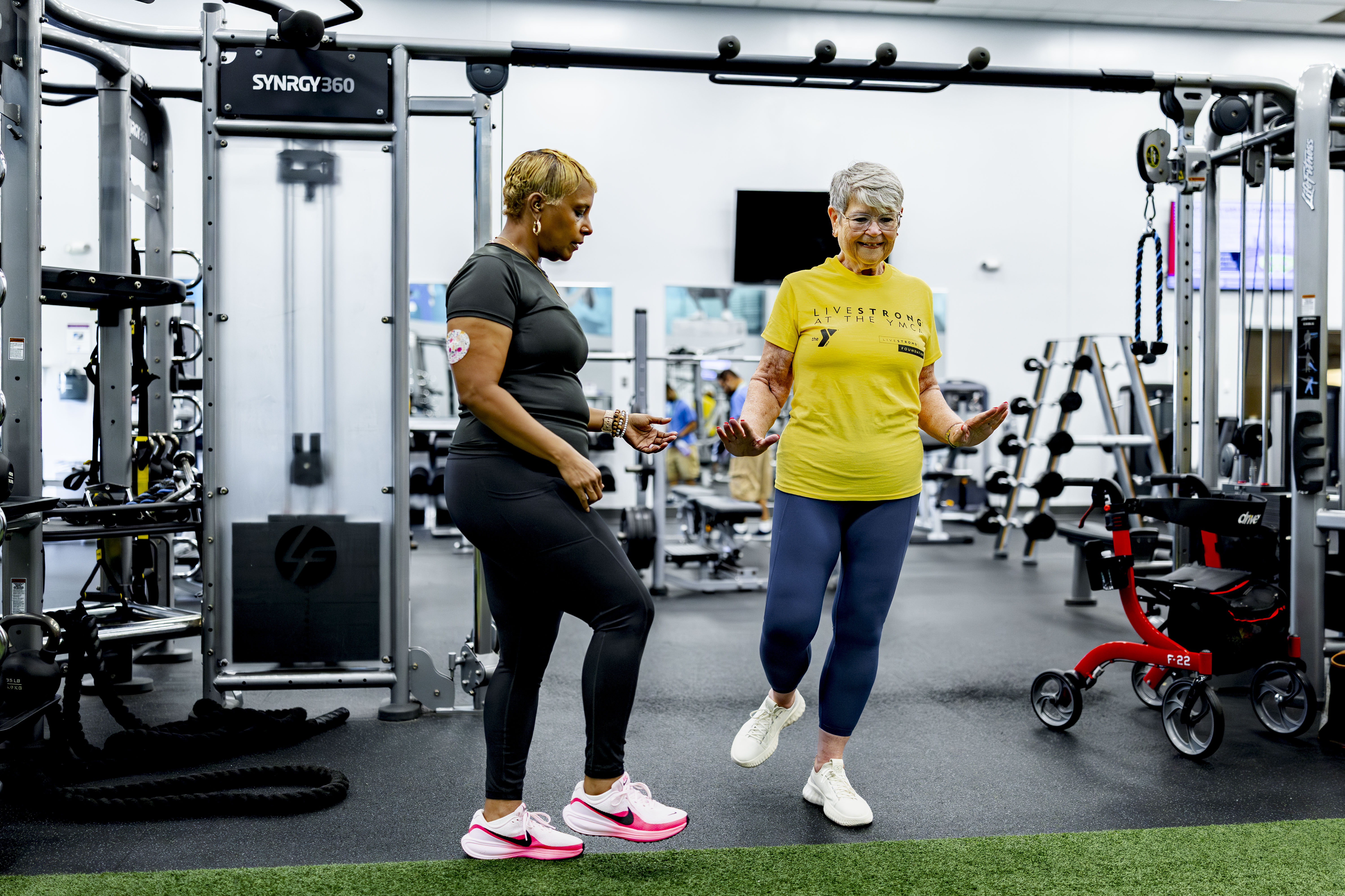 YMCA participants taking part in a healthy living program