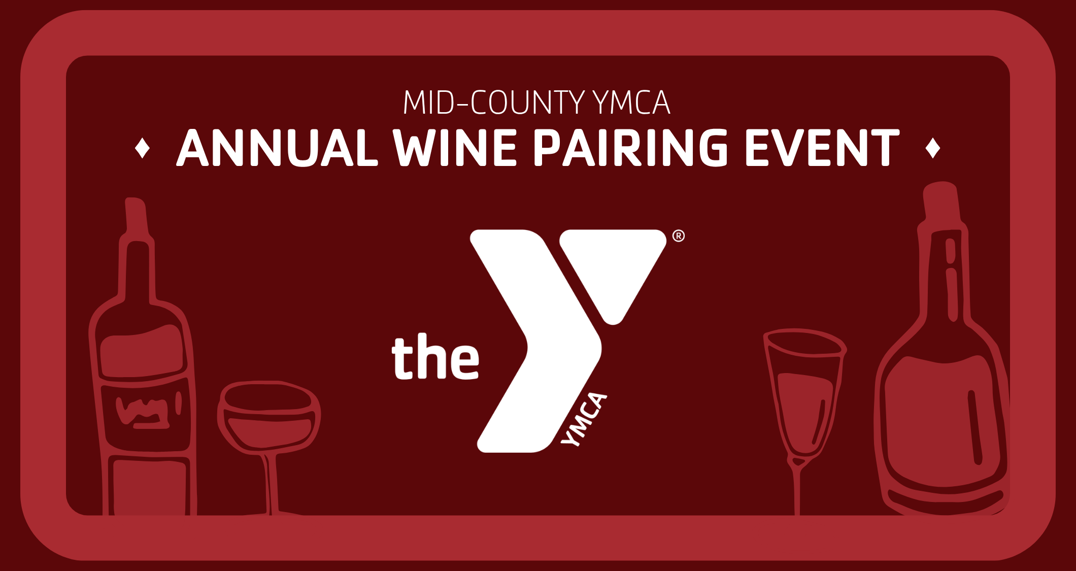 mid-county ymca wine pairing event graphic
