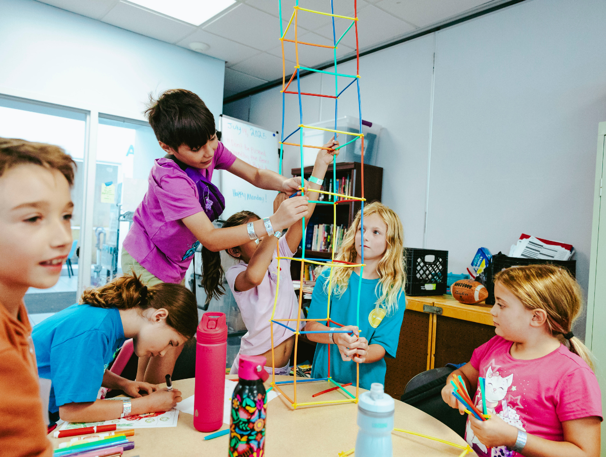 Kids participating in an activity at YMCA Schools Out Camp