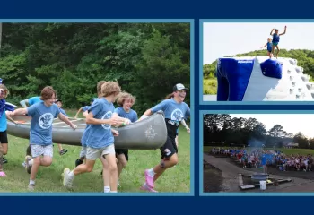collage of photos from ymca camp lakewood