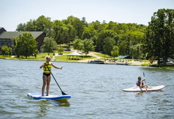kayaking at ymca trout lodge spring break