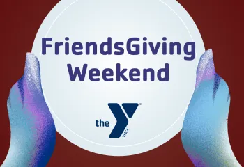 friendsgiving weekend 2026 ymca trout lodge event graphic