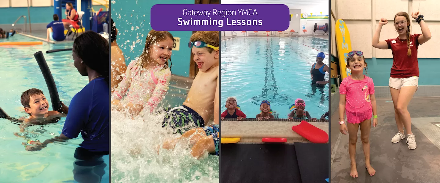 Gateway Region YMCA Present Photo Collage of Swimming Lessons 