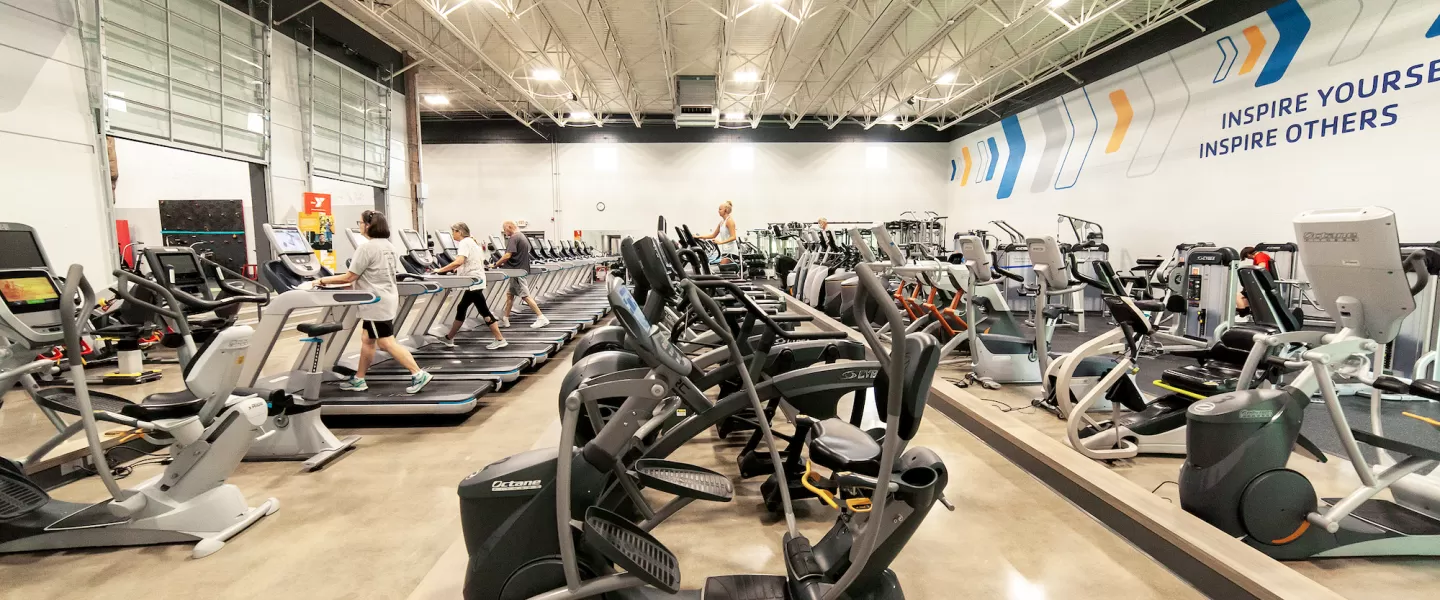 South County Family YMCA Gym's Fitness Center Fully Equipped with Cardio Machines, Treadmills, Free Weights, and State-of-the-Art Fitness Equipment