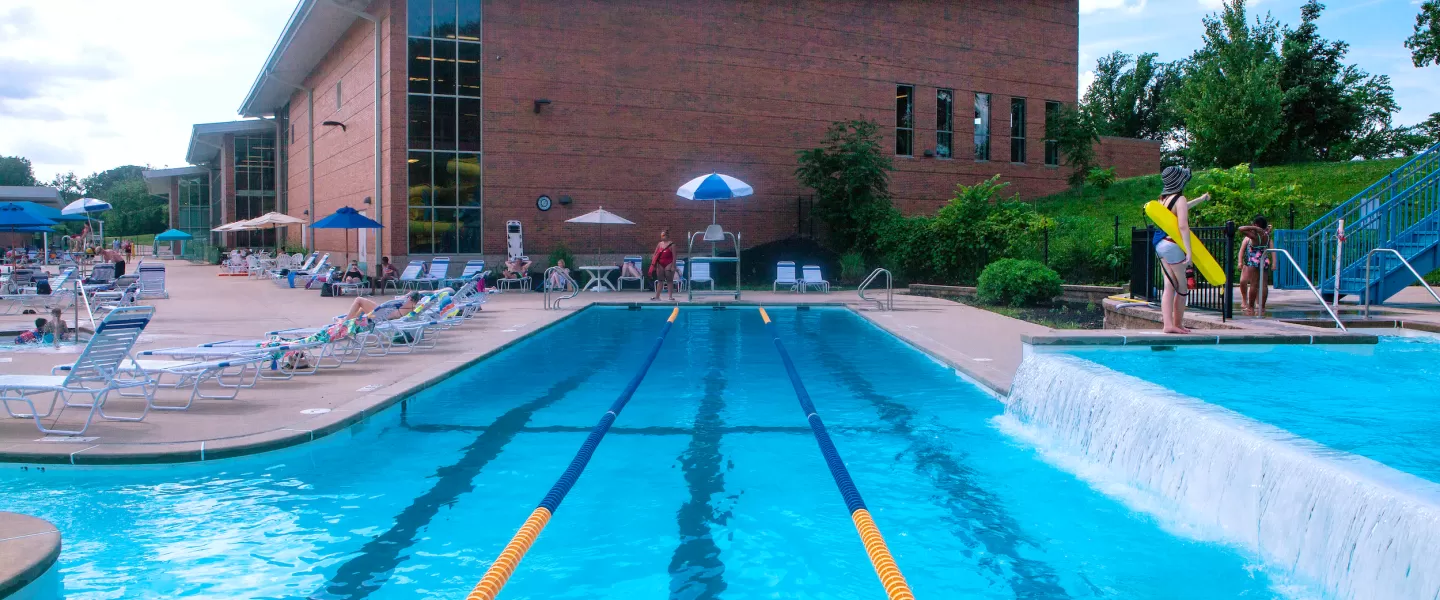 Carondelet Park Rec Complex Gym St. Louis, MO Outdoor Aquatic Center Outdoor Lap and Fitness Pool with Lap Lanes
