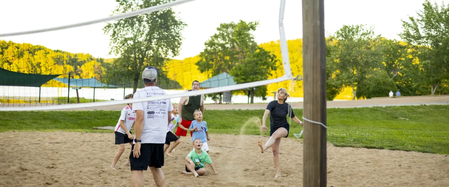 sand volleyball at ymca trout lodge