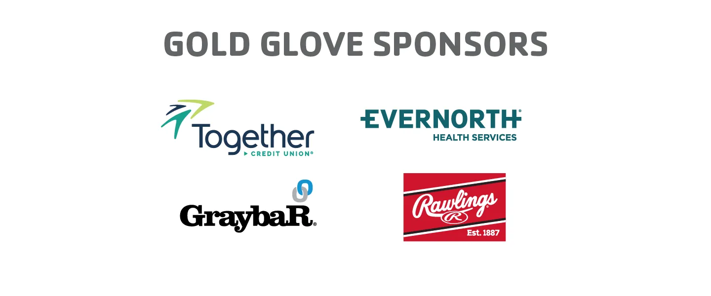 YMCA All-Star Game Gold Glove Sponsors: Together Credit Union, Evernorth Health Services, Graybar, Rawlings
