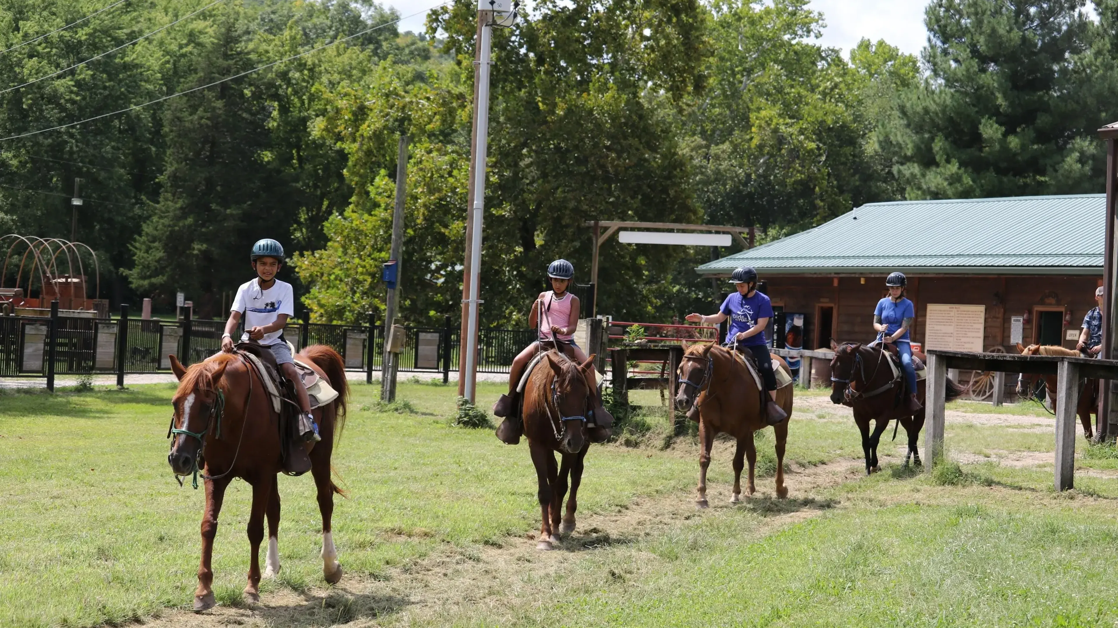 Family trail ride at Family Camp