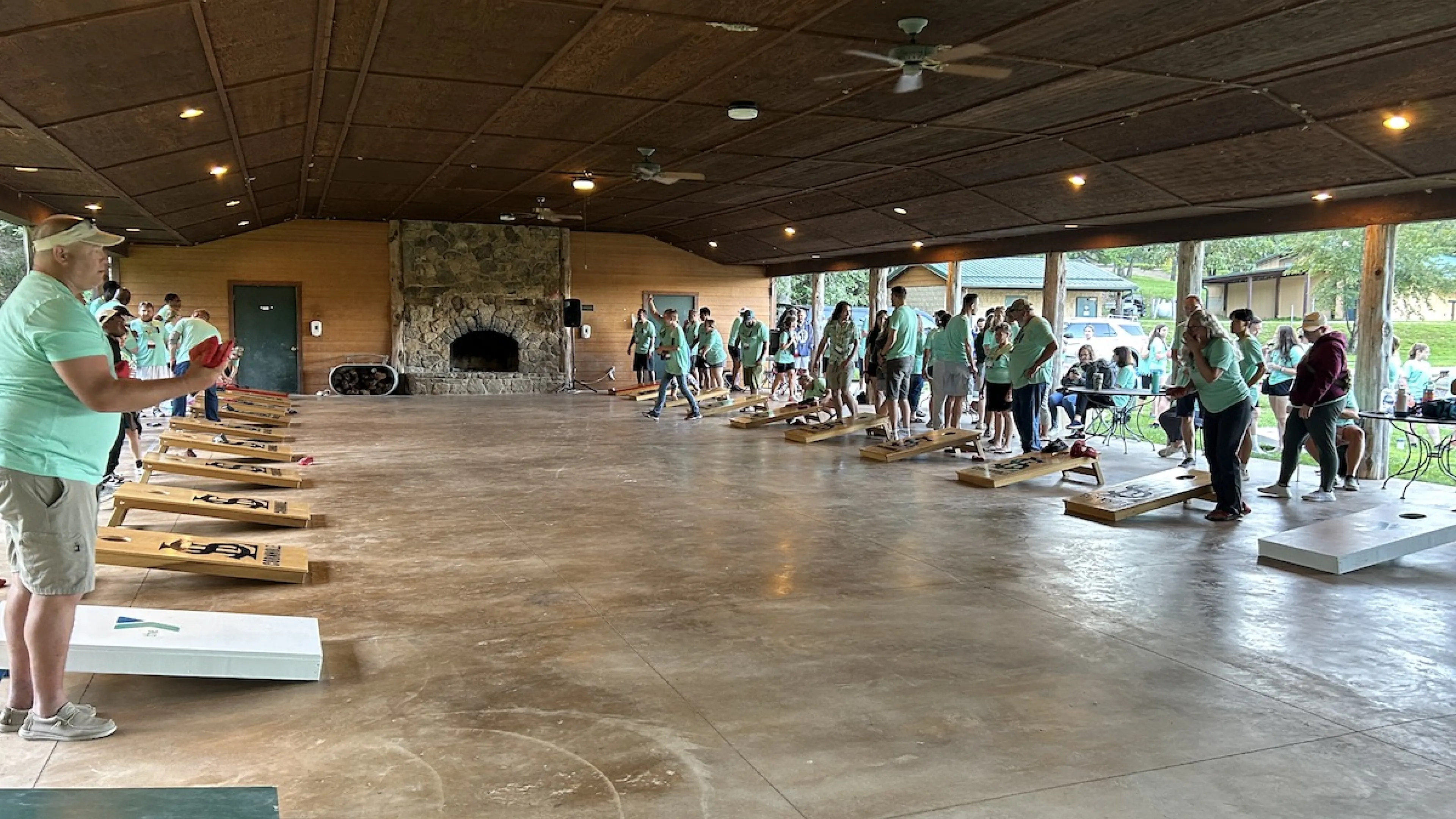 A corn-hole special interest club visiting YMCA Trout Lodge to host a corn hole game tournament