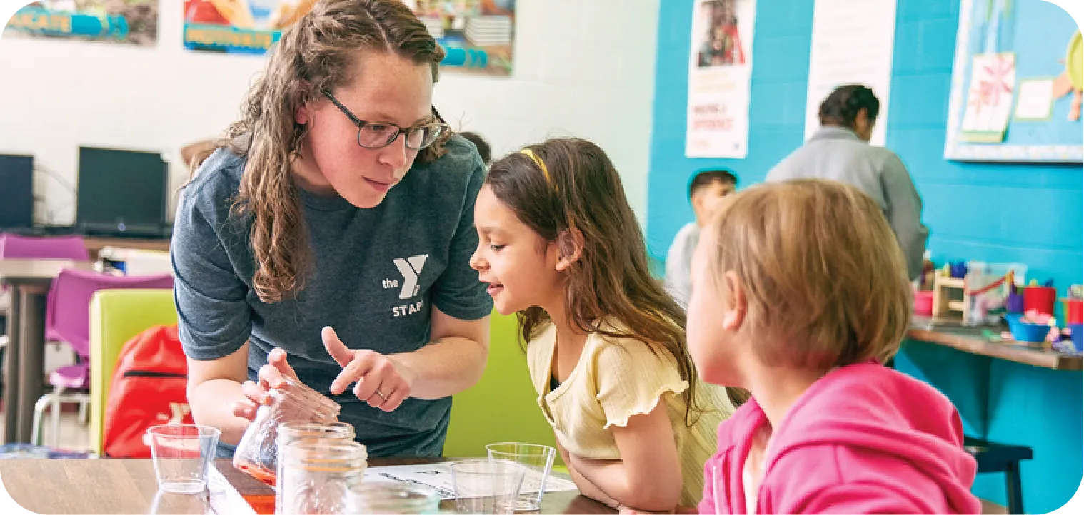 y club staff and kids