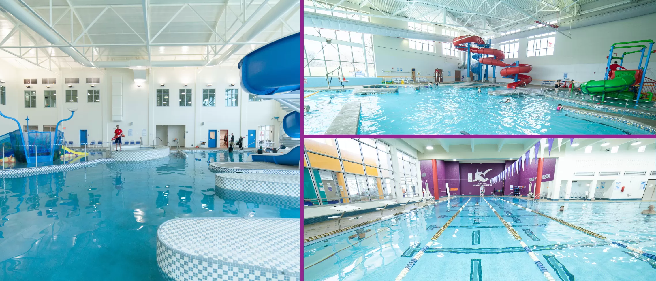 ymca pools banner collage