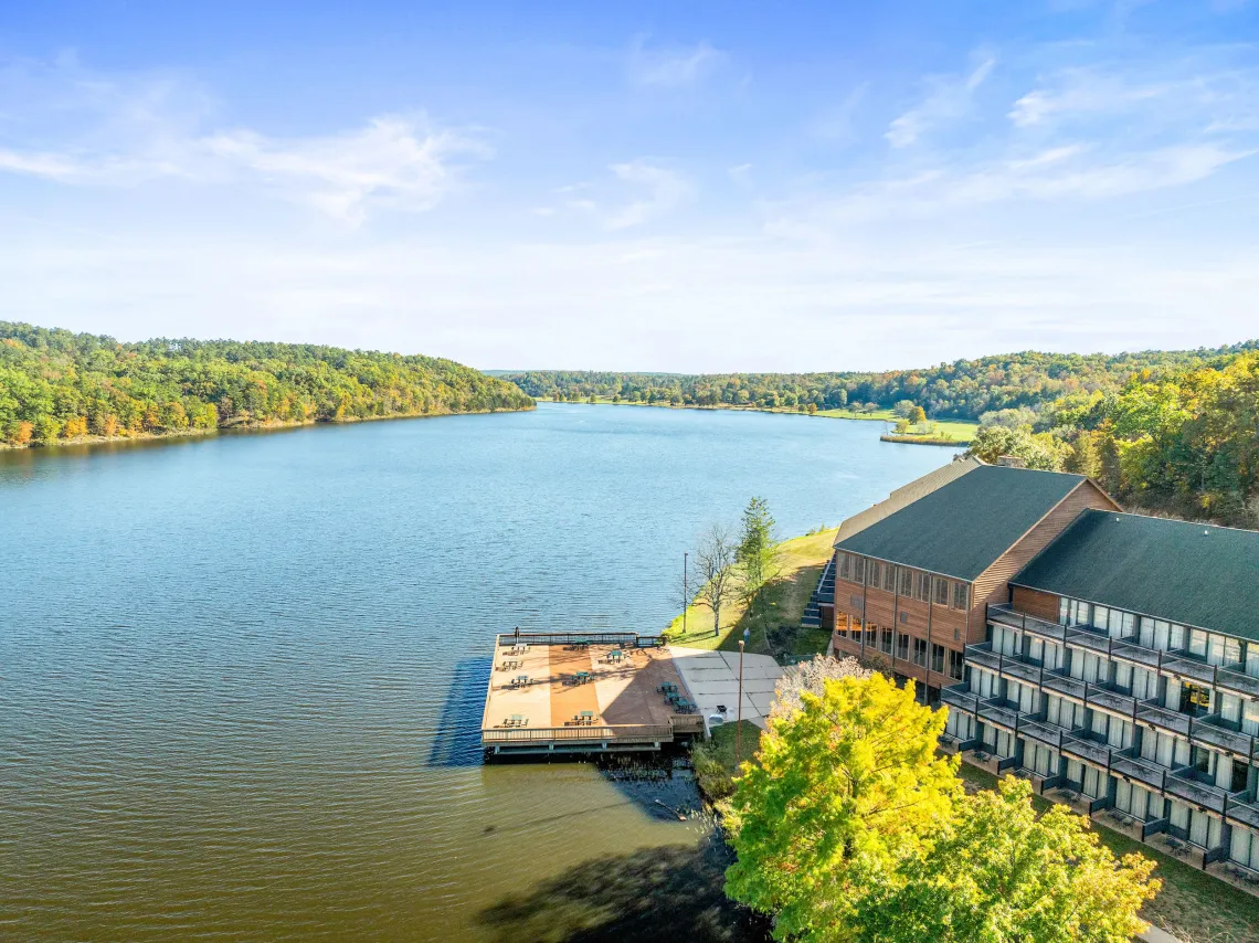 YMCA Trout Lodge located on a private lake, Sunnen Lake, in Potosi, Missouri.
