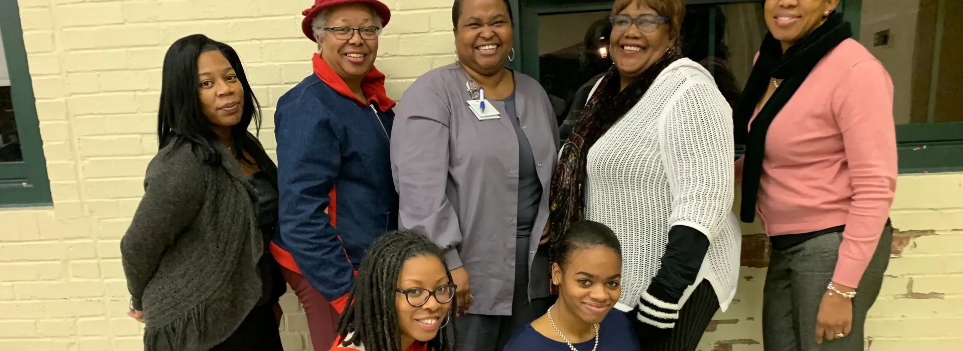 An image of the African American women who make up the Women Empowered to End Disparities in Obesity group at the YMCA.