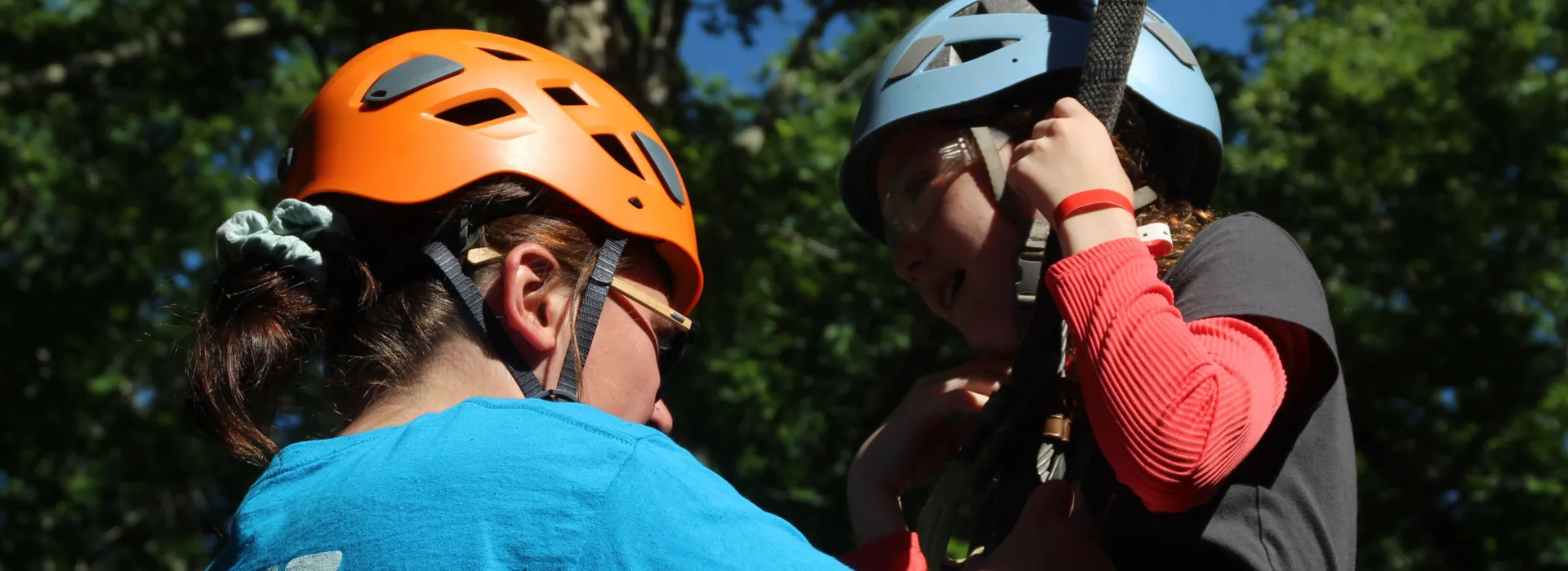 preparing to go climbing