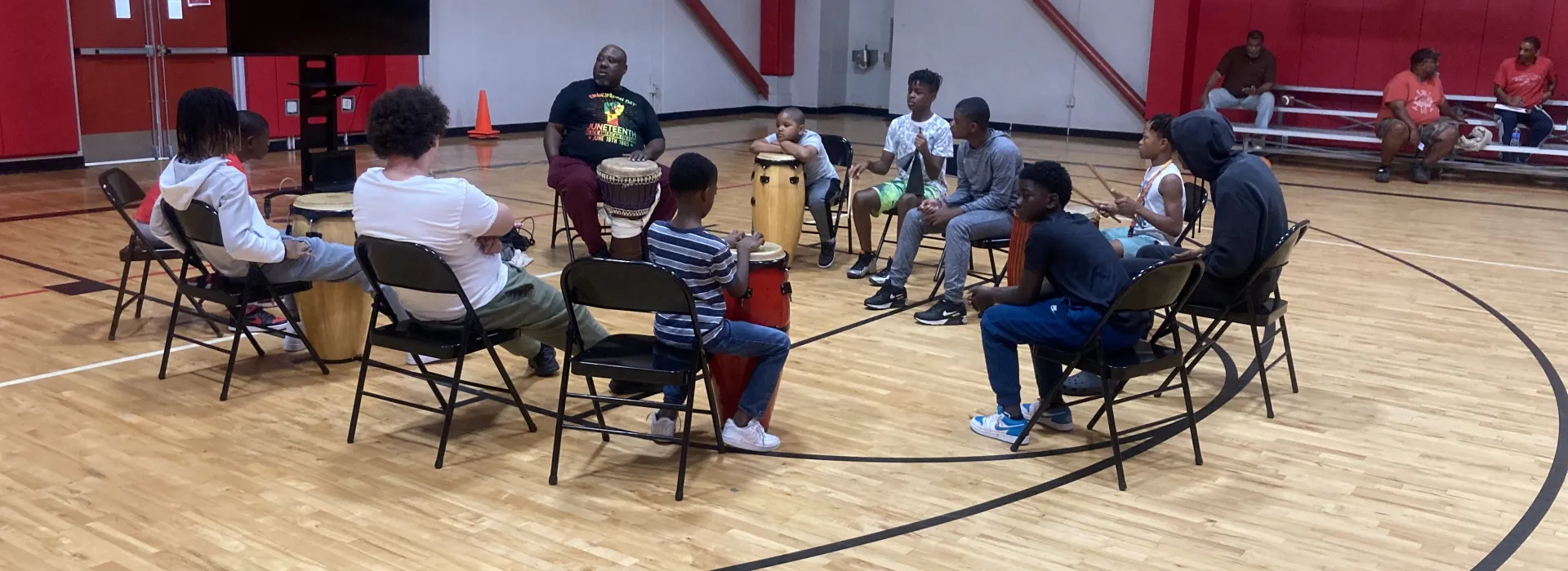 boys in BYMOC playing music