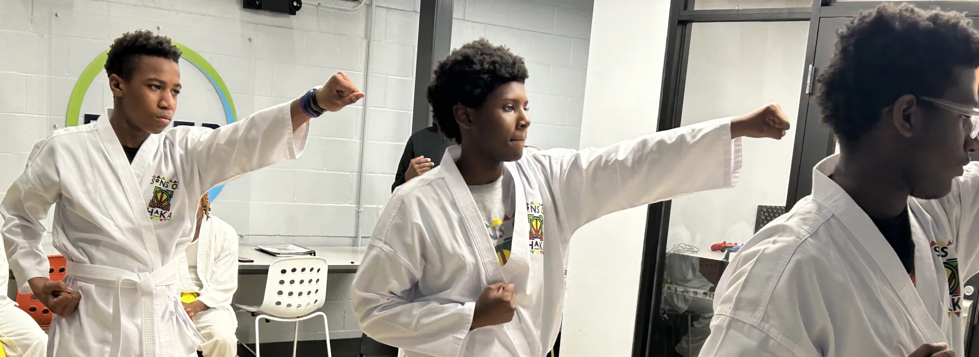 boys in BYMOC doing martial arts