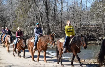 horseback riding at women's wellness weekend