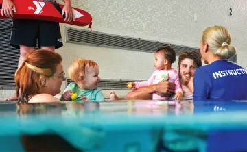 whens a good time to start swim lessons parent and child ymca group class
