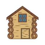 YMCA Camp Lakewood Hand Drawn Cabin Illustration